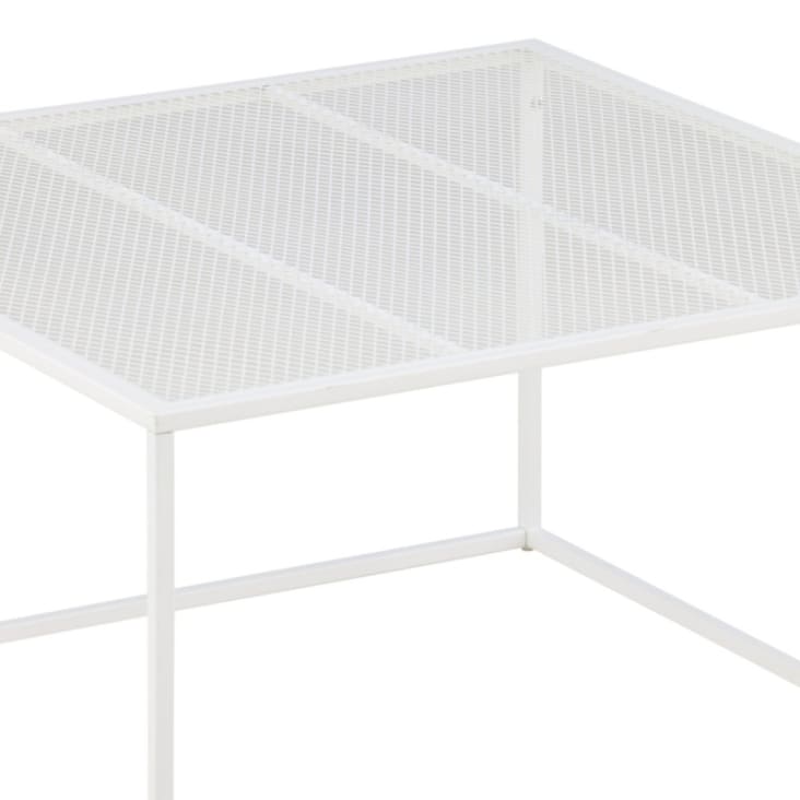 Table ronde de design moderne Topeka, couleur blanche, plateau fixe