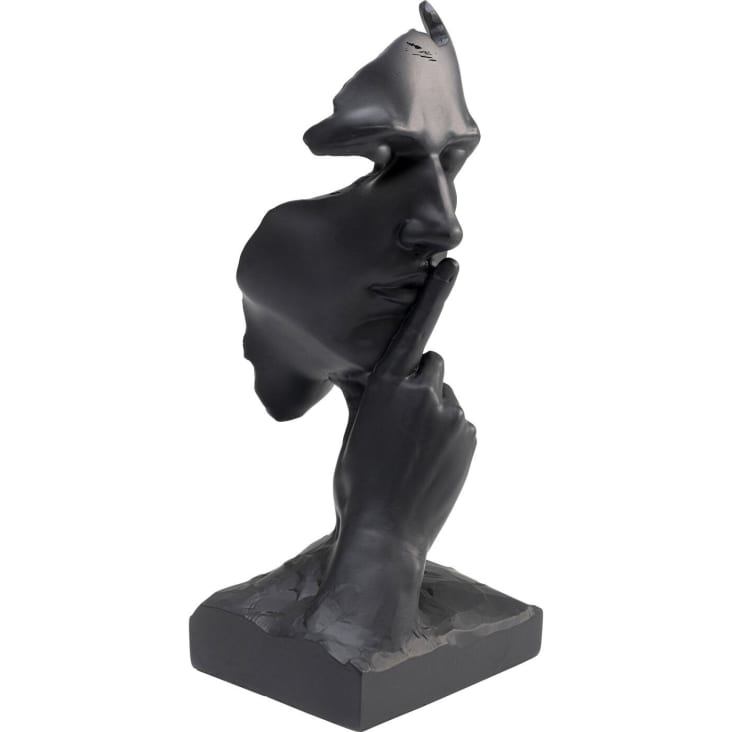 sculpture statue design à poser Chat debout noir mat par Déco cadre