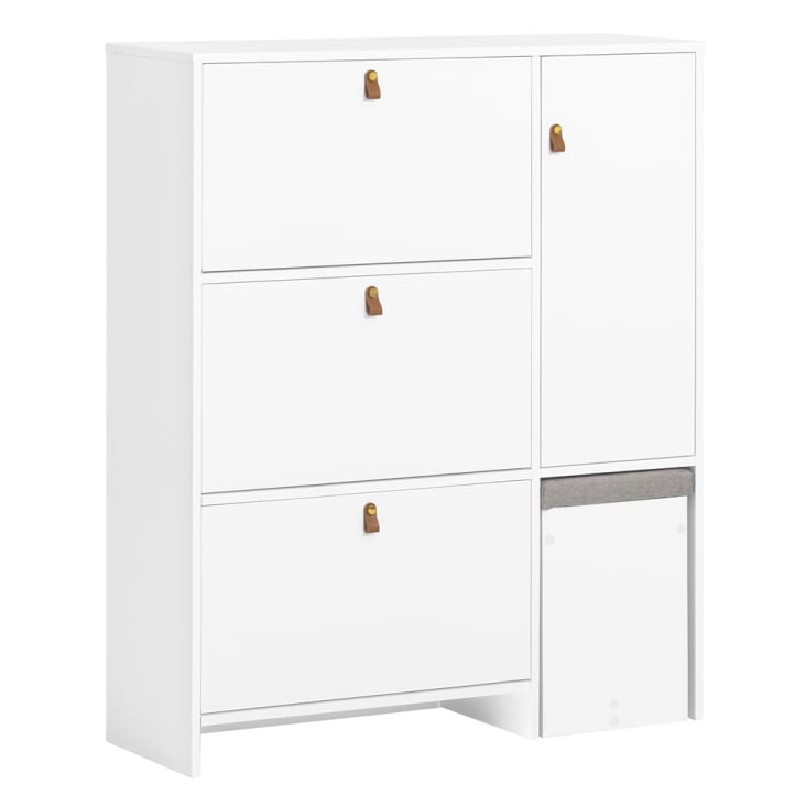 Meuble à Chaussures Étagère Avec Tiroirs - 50, 70 Ou 100 Cm De Large - Bois Vintage - Pour Entrée Ou Couloir