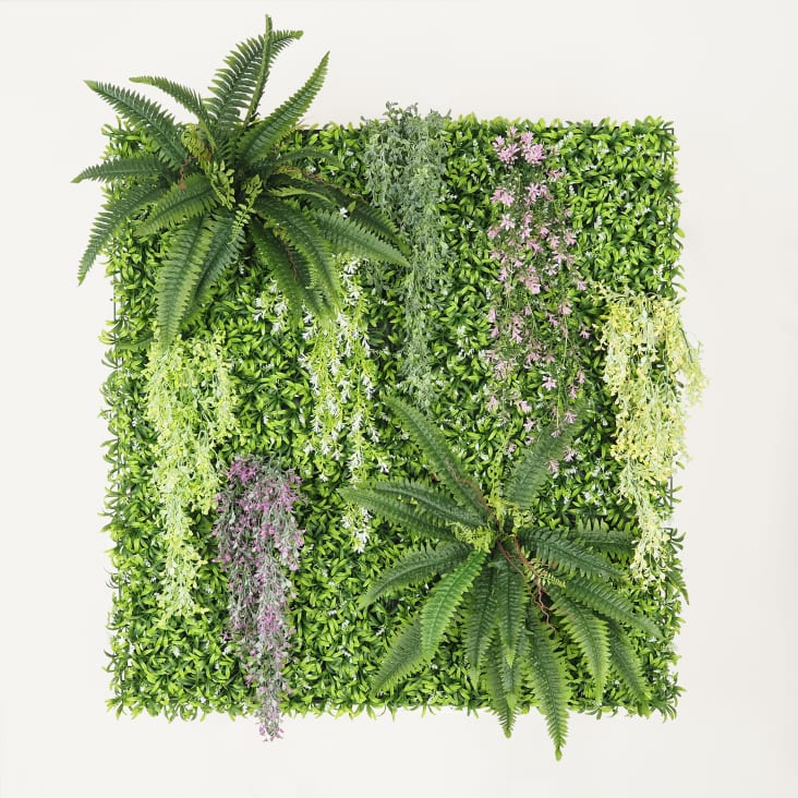 Tableau végétal plantes artificielles 100x100 BAHIHIA
