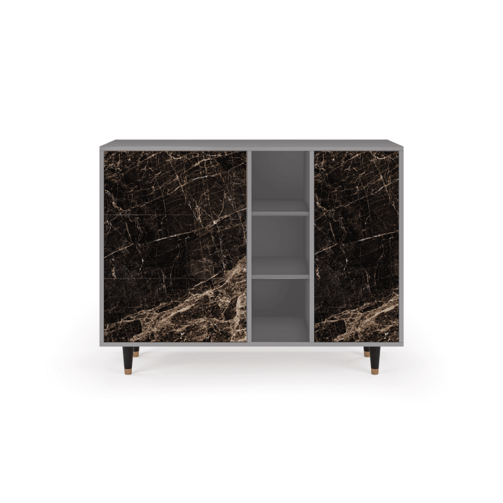 Credenza nera 3 cassetti e 1 anta L 125 cm NIGHT ABYSS Maisons du Monde