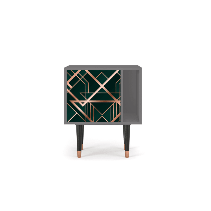 Table de chevet vert 1 porte L 58 cm-EMERALD GATSBY