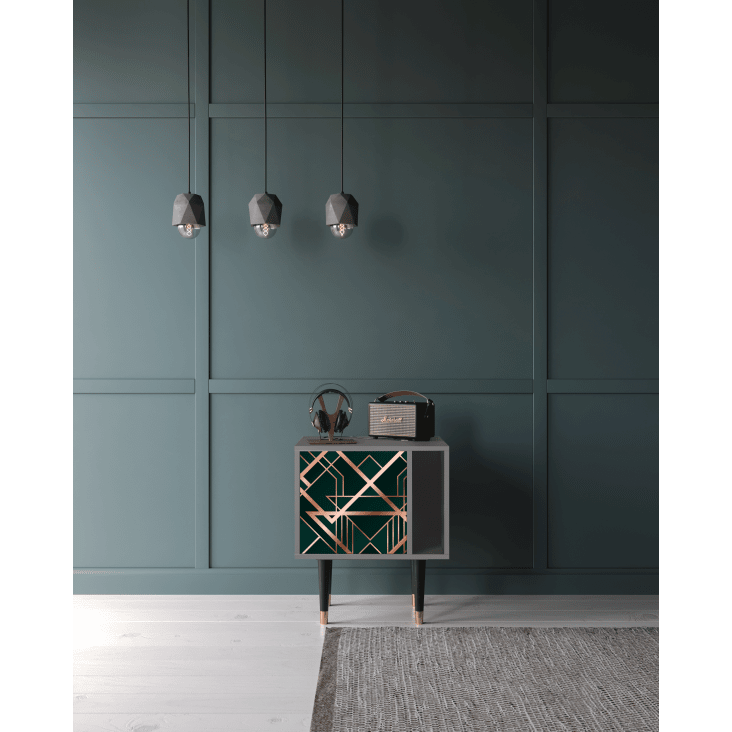 Table de chevet vert 1 porte L 58 cm-EMERALD GATSBY cropped-2