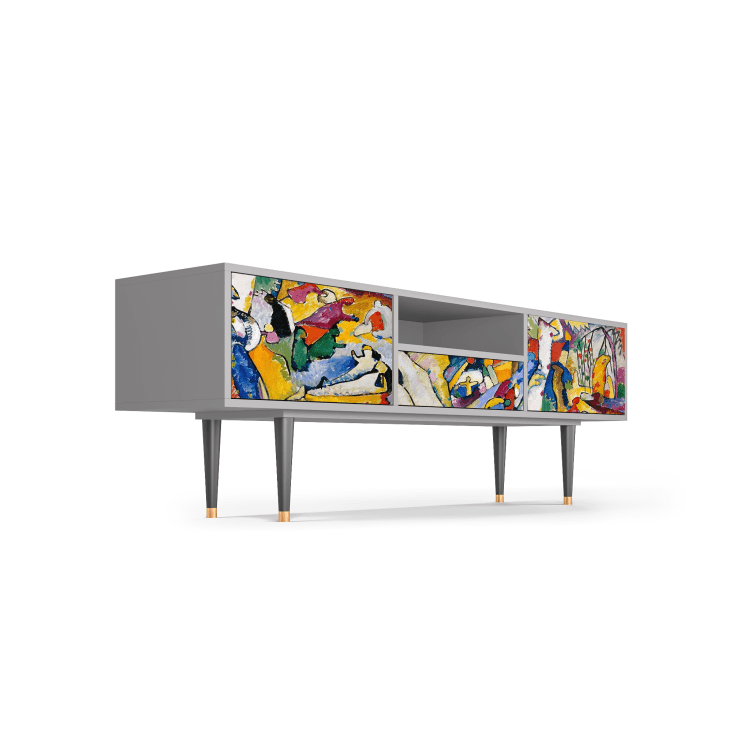 Meuble TV  multicolore 1 tiroir et 2 portes L 170 cm-IMPROVISATION 26 BY WASSILY KANDINSKY cropped-4