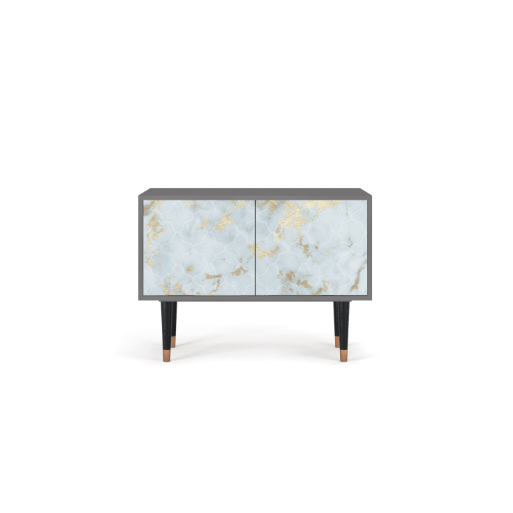 Credenza bassa bianca chiaro 2 porte L 94 cm GOLDEN WAVES Maisons du