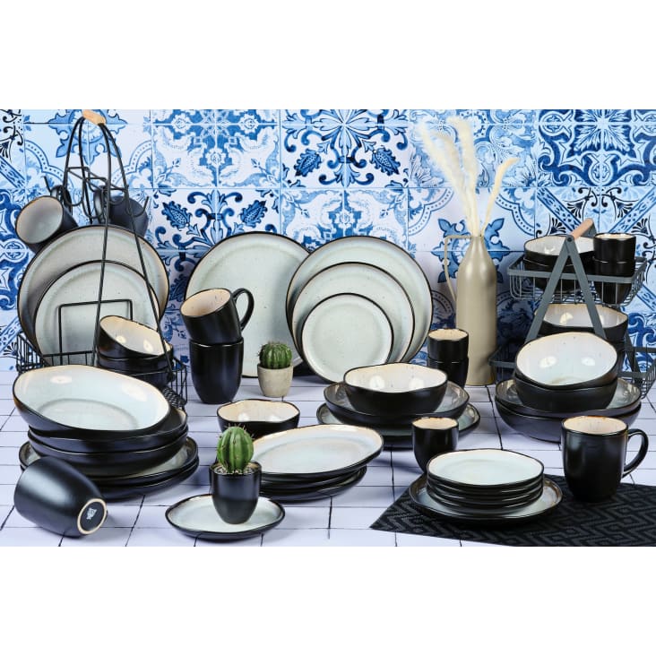 Service de Table Complet Vaisselle Design Grès et Porcelaine