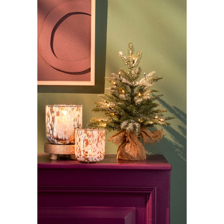 Weihnachtsbaum | du in Künstlicher Jutesack LED-Beleuchtung Maisons 45 Monde Brewer mit
