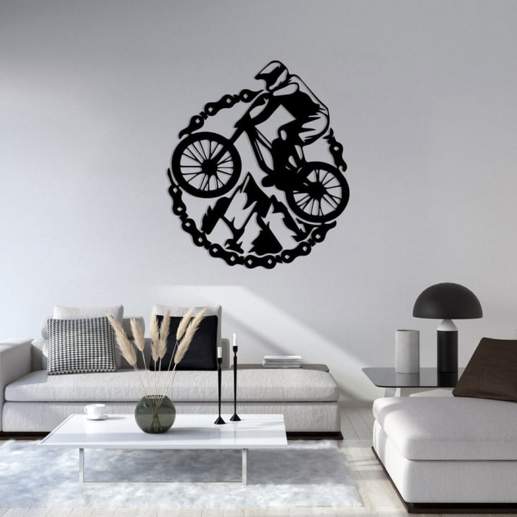 Décoration murale vélo en métal VENTOUX - L. 109 x H. 56 cm - Noir
