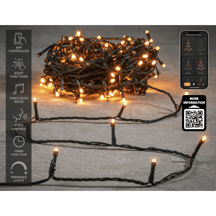 Lichterkette mit 200 LEDLämpchen warm weiß L2000 Smart lighting