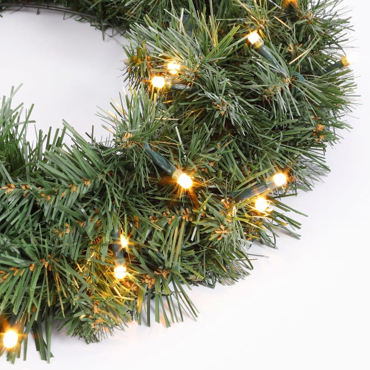 LED Weihnachtskranz 40cm Mit Timer - Batterie/USB Beleuchtet