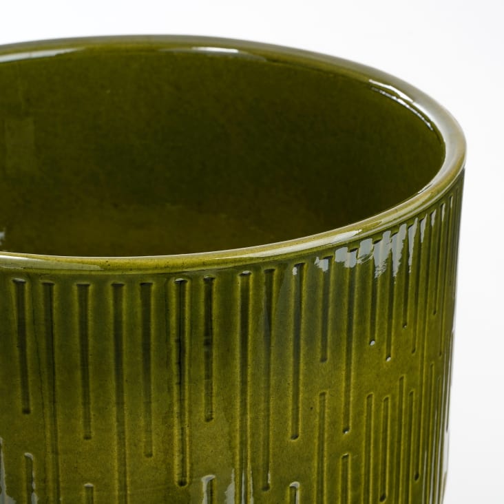 Vaso da fiori in terracotta verde scuro D.26 THIAGO