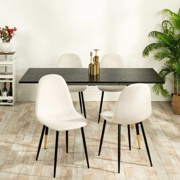 Tavolo da pranzo rotondo scandinavo in legno bianco 80*80*74 cm