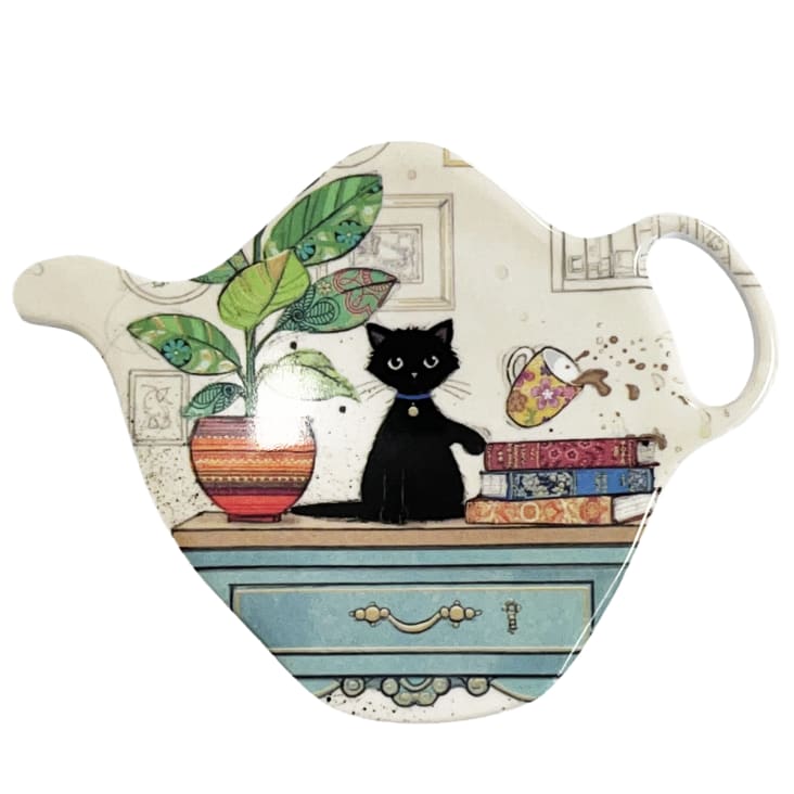 Repose Sachet De Thé Kiub - Motif Chat Mélamine - Design Français - Cadeau Original Pour Amateurs De Thé