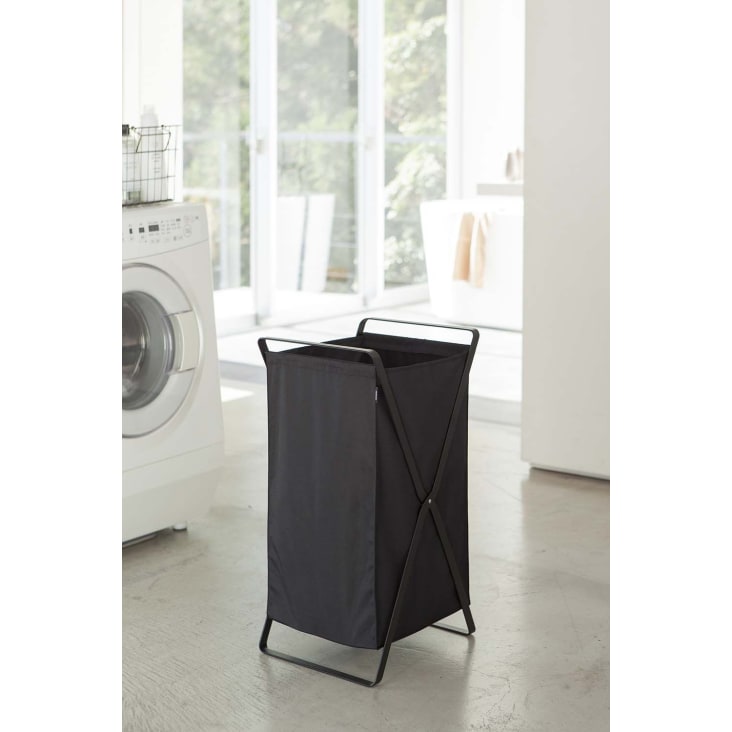 Buanderie Meuble transformable pour lave-linge et meuble corbeille à linge  avec portes