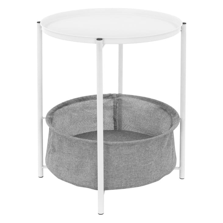 Beistelltisch mit Korb Couchtisch Tabletttisch Sofatisch Metall