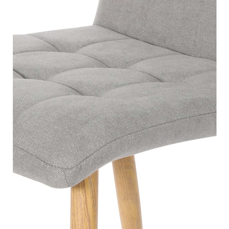 Pack 4 sillas tapizadas respaldo curvado color beige MABEL