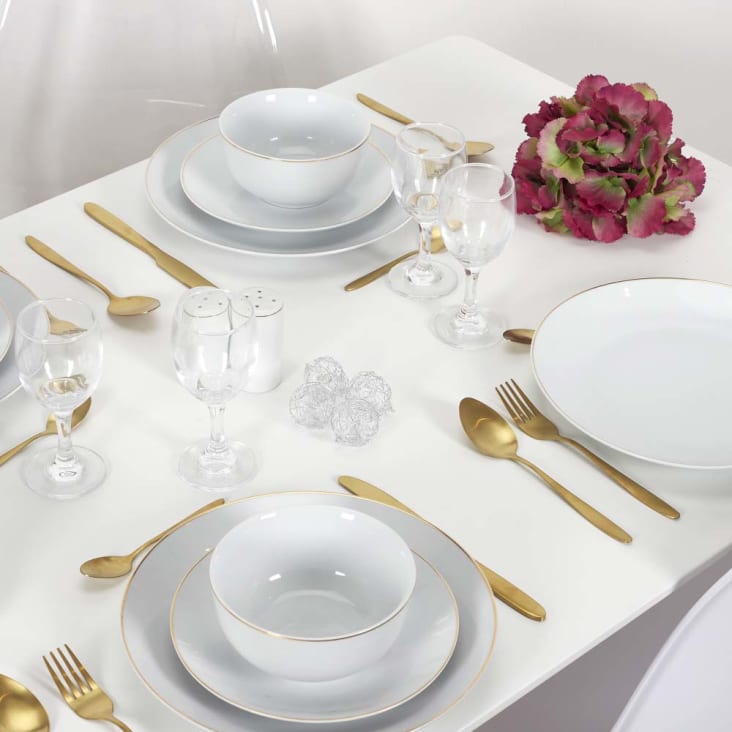 Service d'assiettes boréalis 12 pièces Couleur blanc Table Passion