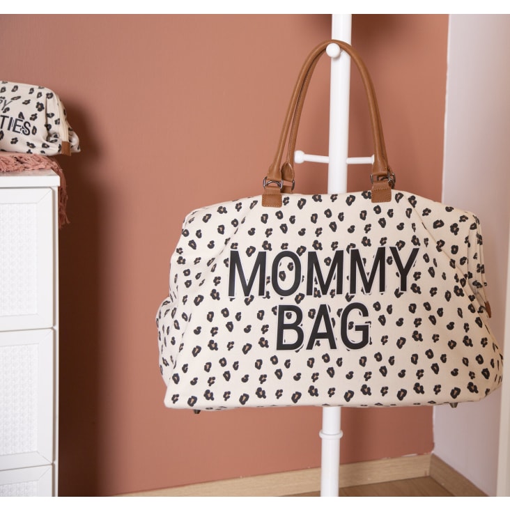 Sac à langer à anses Mommy bag large Canvas leopard-Mommy bag cropped-7