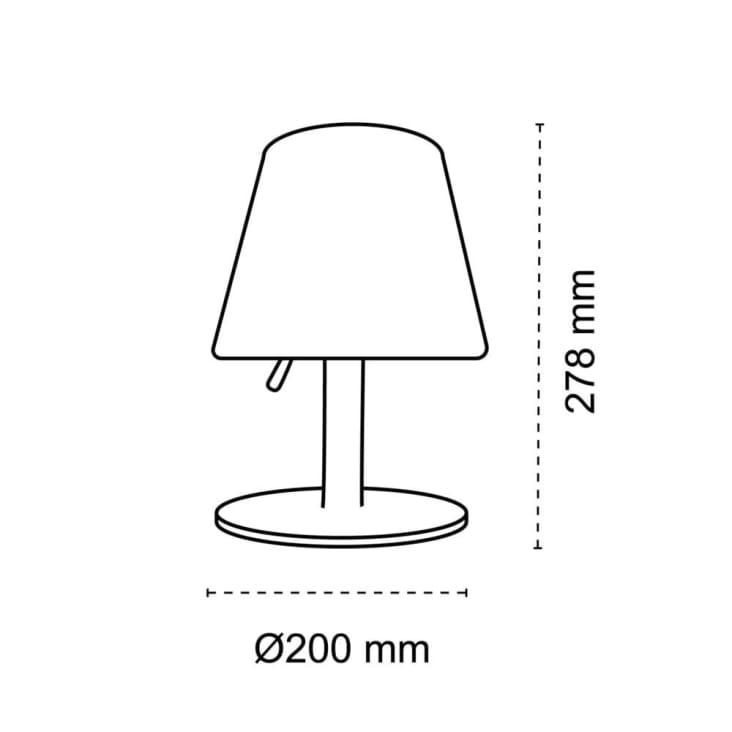 Lámpara de mesa solar exterior con batería recargable plateado ø20cm  PLATINA