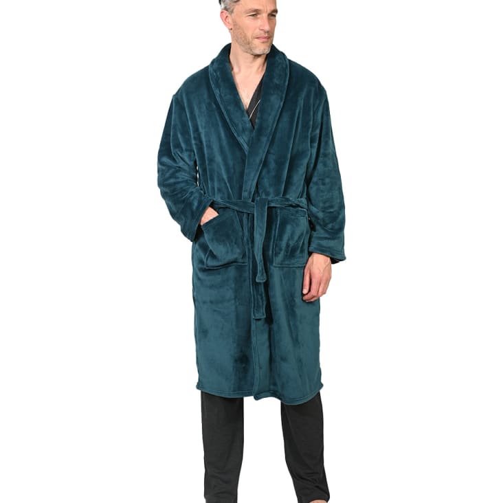 Peignoir polaire chaud doux Petrol S