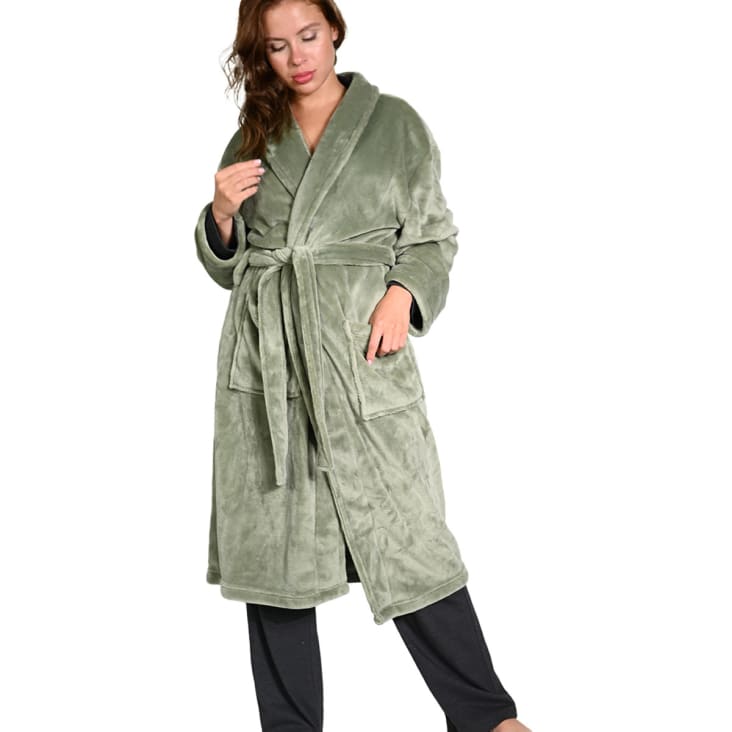 Peignoir polaire chaud doux Sauge M Komo Maisons du Monde