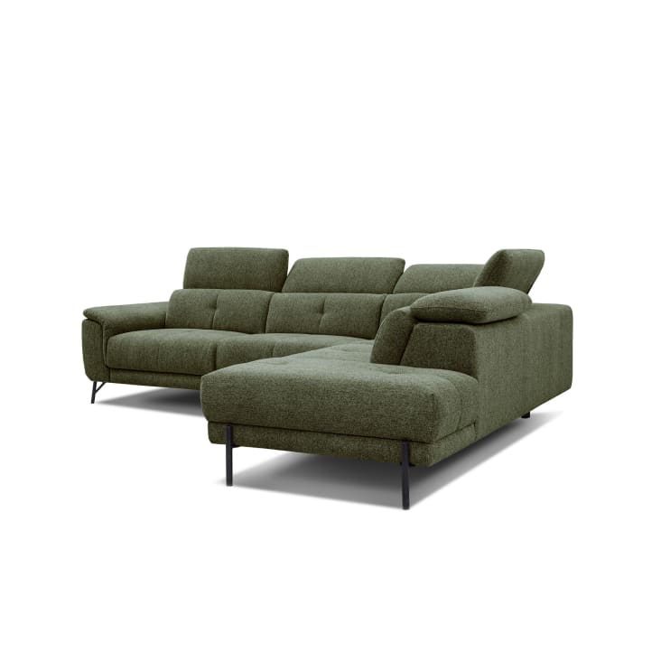 Canapé d'angle droit  5 places en tissu vert-Avena cropped-5
