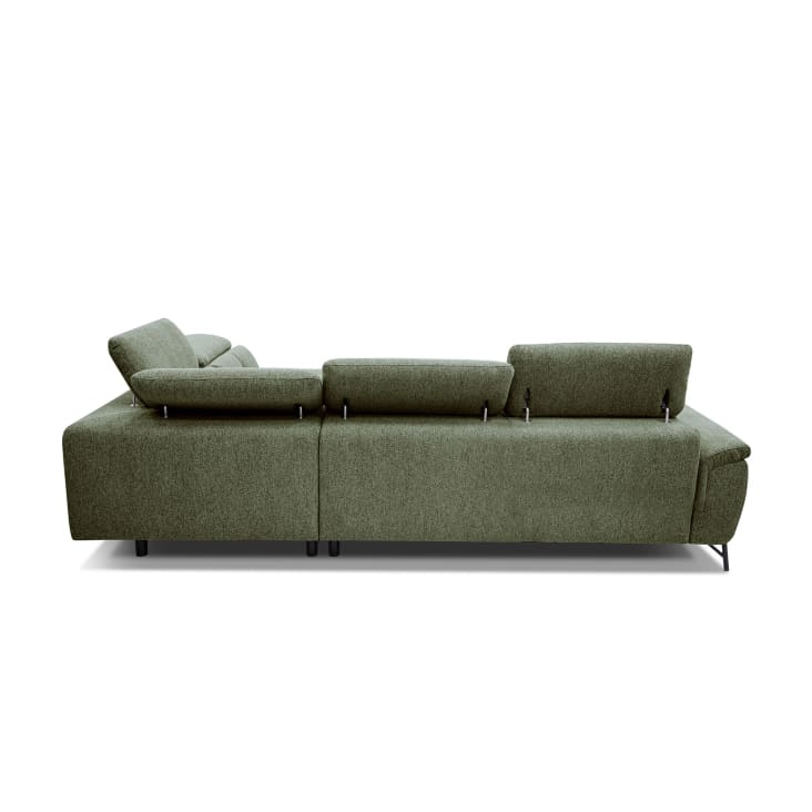 Canapé d'angle droit  5 places en tissu vert-Avena cropped-6