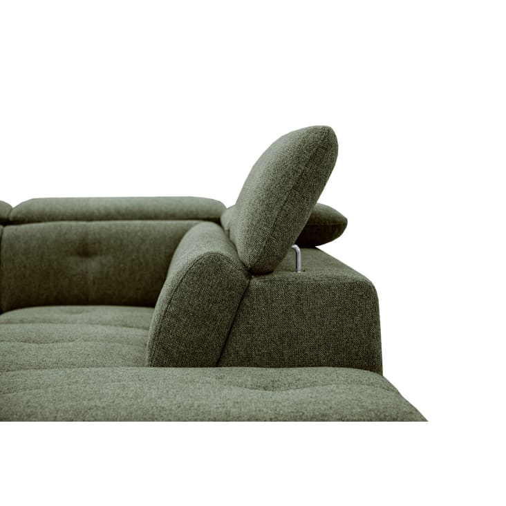 Canapé d'angle droit  5 places en tissu vert-Avena cropped-7