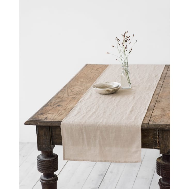 Leinen-Tischläufer, Beige, 40x200 cm | du Monde Maisons
