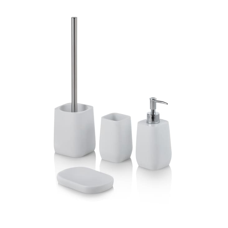 Accessori bagno moderni in resina beige dispenser +