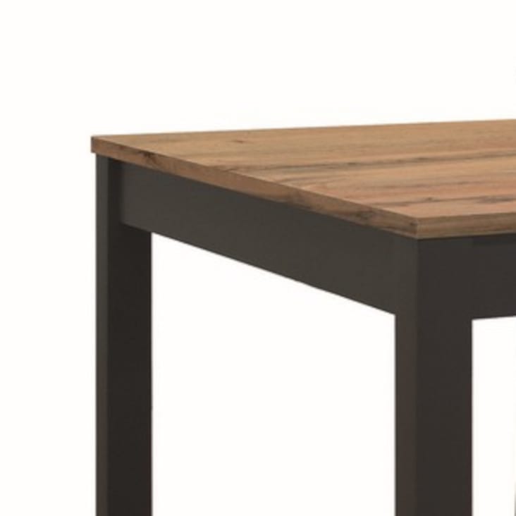 Tavolo Nono in legno con le gambe in metallo colore antracite