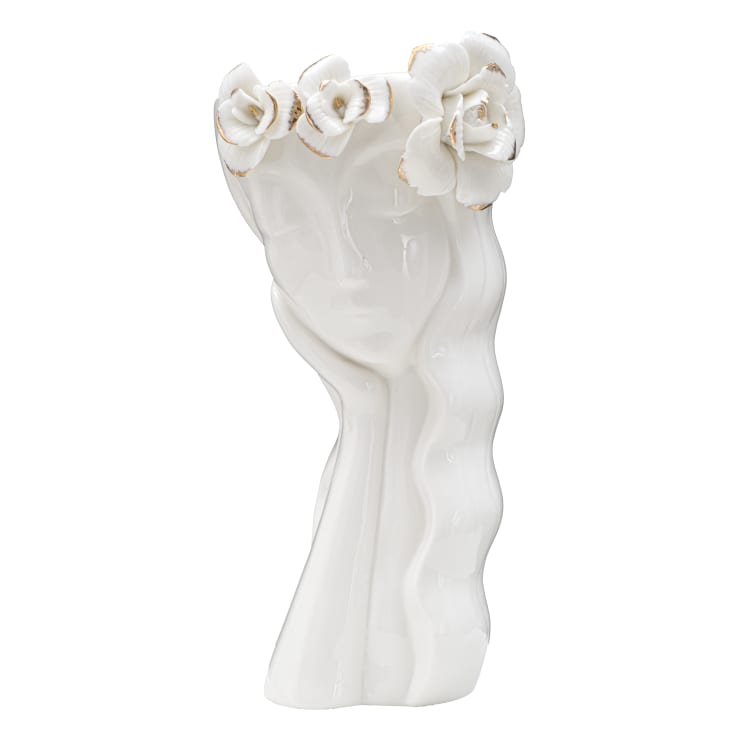 Vaso in porcellana bianco cm 14,8x13x29 WOMAN CUTE