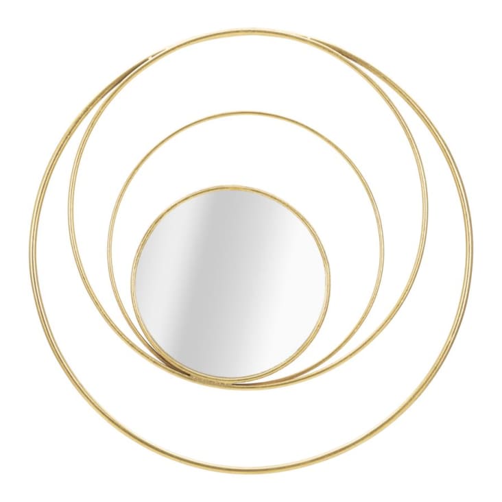 Specchio da parete 81x81 cm in metallo oro - Orbital