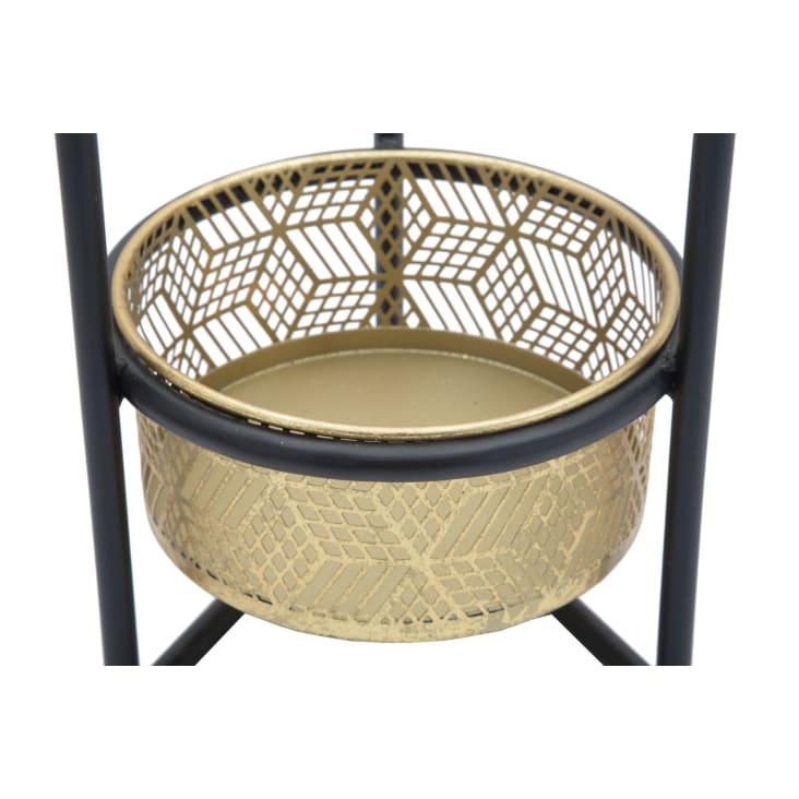 Beliani Cache-Pot Sur Pieds Doré Vieilli 50 Cm – Pot De Fleurs Extérieur/Intérieur En Magnésium Peint à La Main Style Vintage Rétro