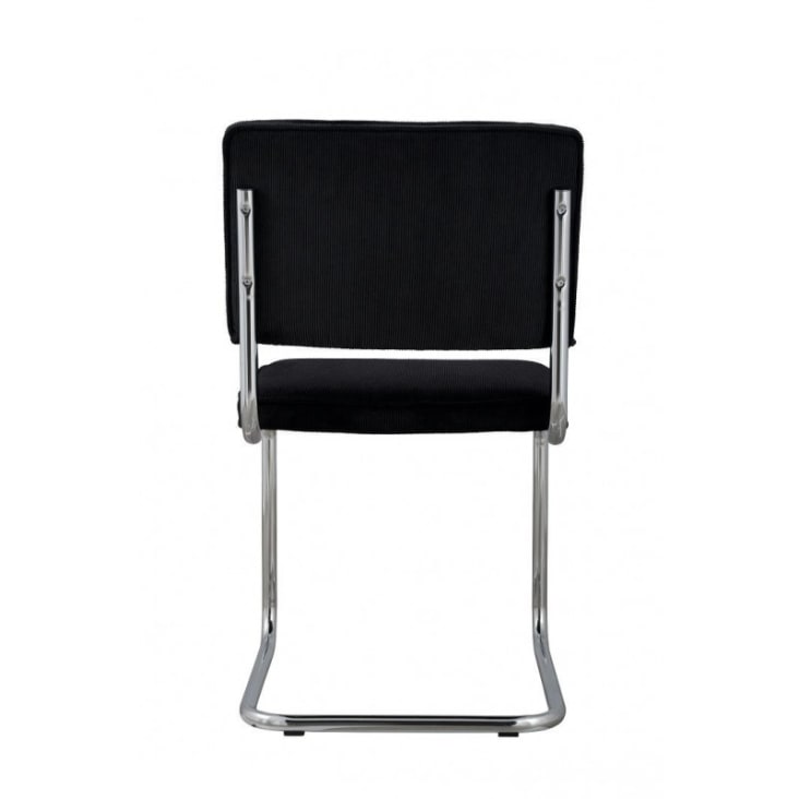 Chaise design en tissu noir-Ridge rib cropped-3
