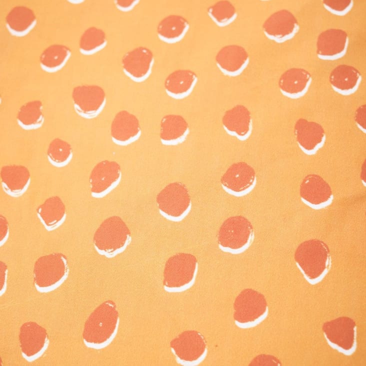 Parure de lit Funny - 1 personne - 140 x 200 cm - 100% coton - Orange et  blanc Motif Enfant - TODAY