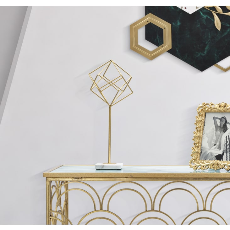 Olbia Vassoio In Marmo Bianco Con Manico Dorato – Elegante E Raffinato - 2