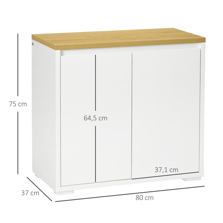 KNOXHULT Armario bajo con puertas y cajón, blanco, 120 cm - IKEA