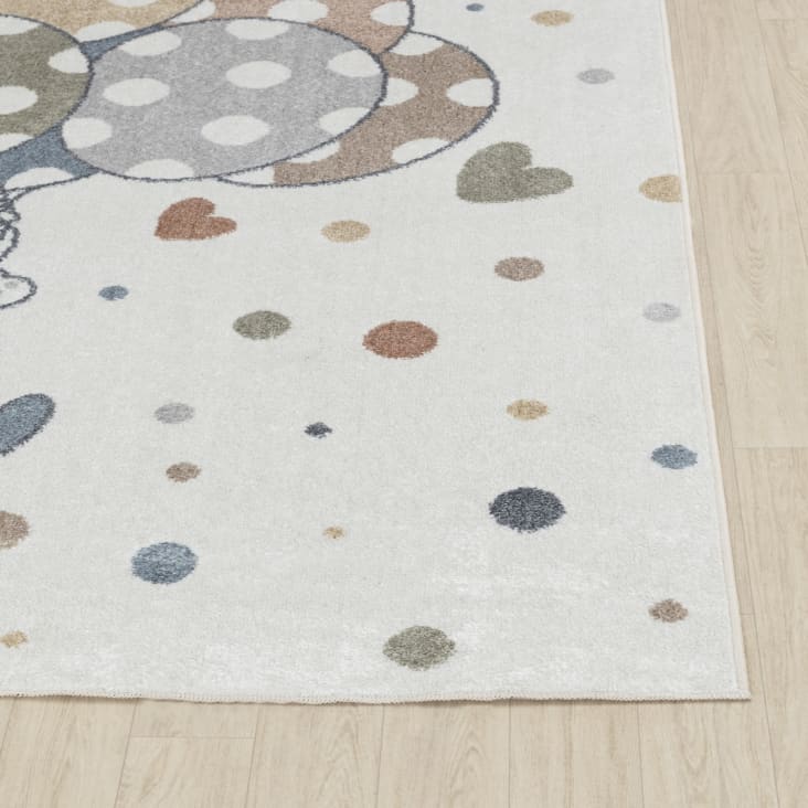 Alfombra Infantil Lavable en Lavadora STELLA - 80x150cm - Multicolor/Beige