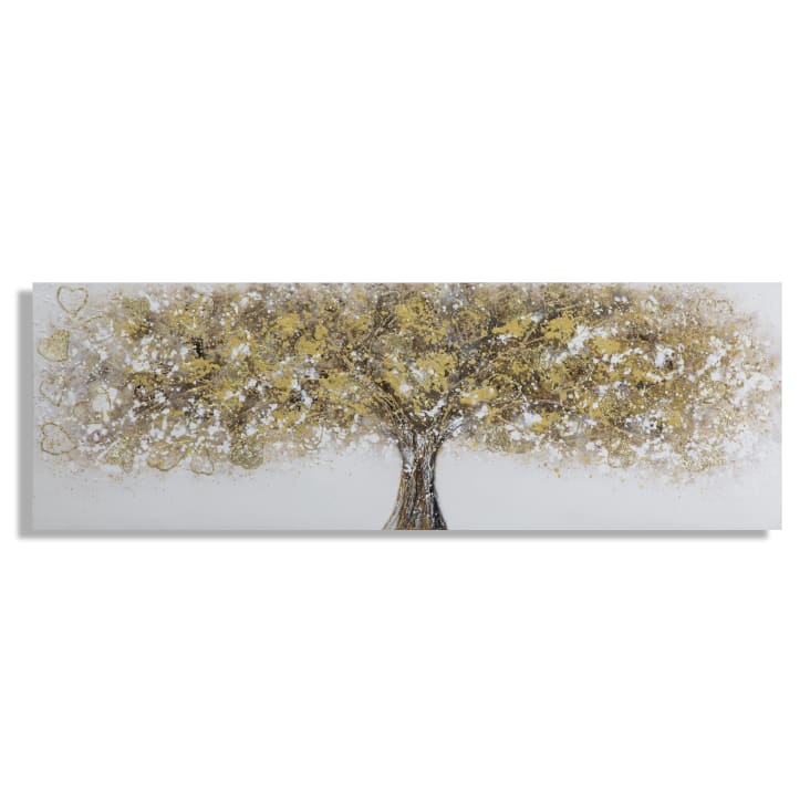 Dipinto su tela albero giallo cm 180x3,8x60 SUPER TREE