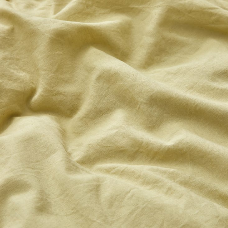 Funda nórdica de lino/algodón orgánico amarillo claro 200x200 cm BIO KANDY