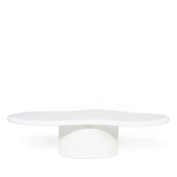 Table basse organique blanc