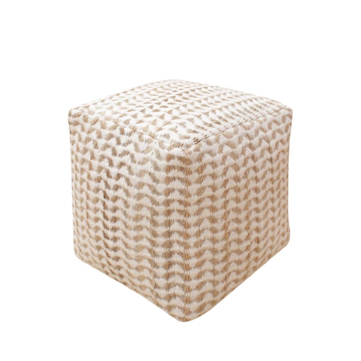Pouf carré en jute 40x40cm beige Vapi Maisons du Monde