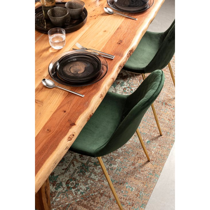 Tavolo rettangolare, in legno di acacia da 200 x 95 cm ENEAS