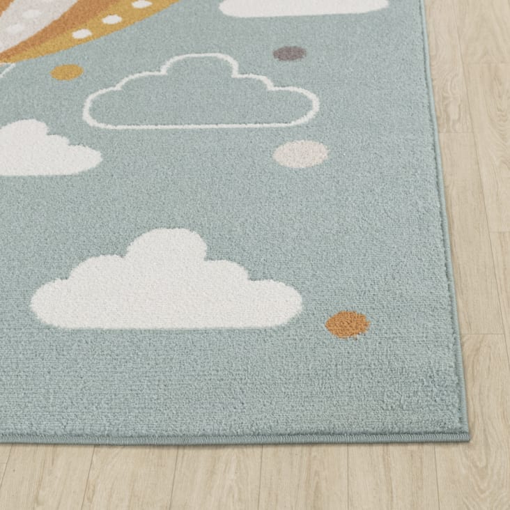 Teppich Kinderzimmer, Kinder-Baby Teppich Blau süßes Elefant muster  Pflegeleicht