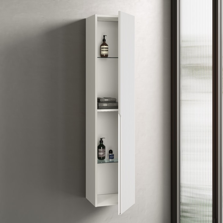 Colonna bagno in MDF bianco opaco VENERE