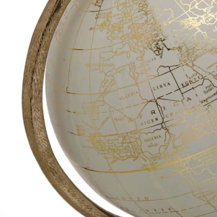 Super mini globe terrestre rond en cristal avec carte du monde boules de  cristal décoratives pour bureau, maison, bureau, cadeau (doré)
