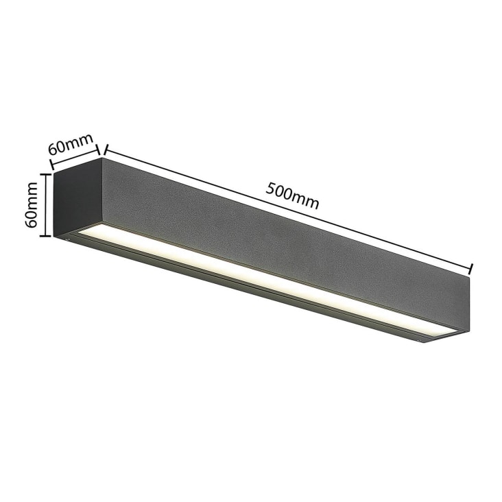 Applique murale extérieur LED SINGA en aluminium noir