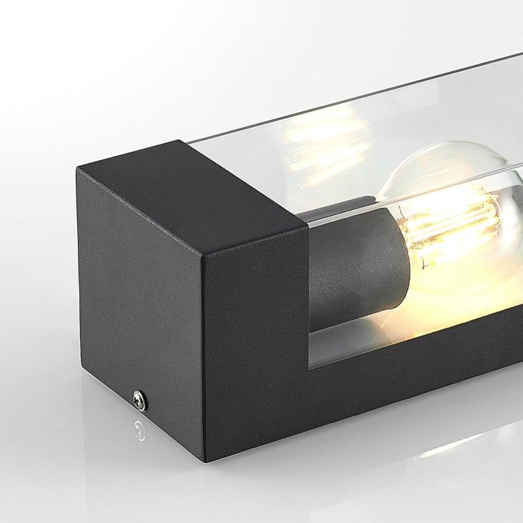 Applique noire moderne pour l'extérieur avec LED - Tino - LumenXL