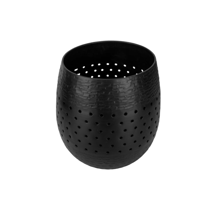 Kerzenhalter aus Aluminium, schwarz, 15,5X15,5XH17 cm. | Maisons du Monde